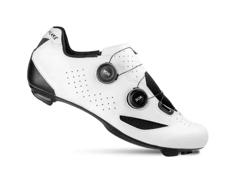 Lake CX190 Cycling Shoes in White/Black