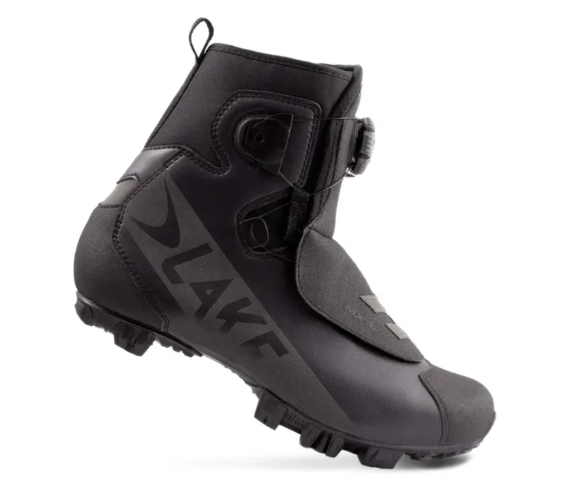 Lake MX146 Winter Cycling Boots in Black/Reflective Black