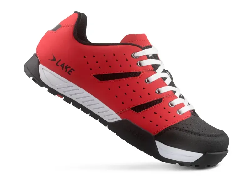 Lake MX169 Mountain Bike Shoes in Red/White