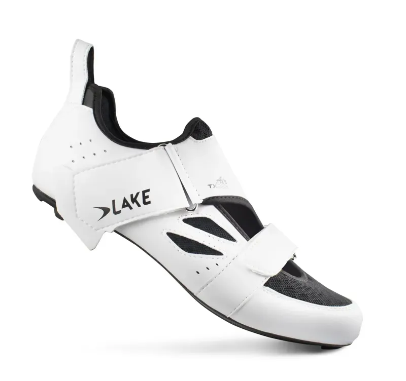 Lake TX223-X Wide Air Triathlon Shoes in White/Black