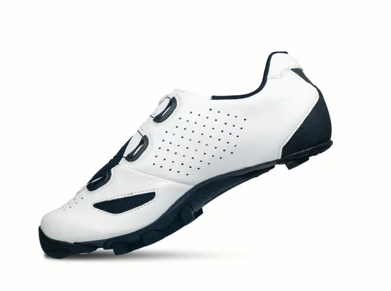 Lake MX239 Gravel Bike Shoes in White/Black Microfiber-2